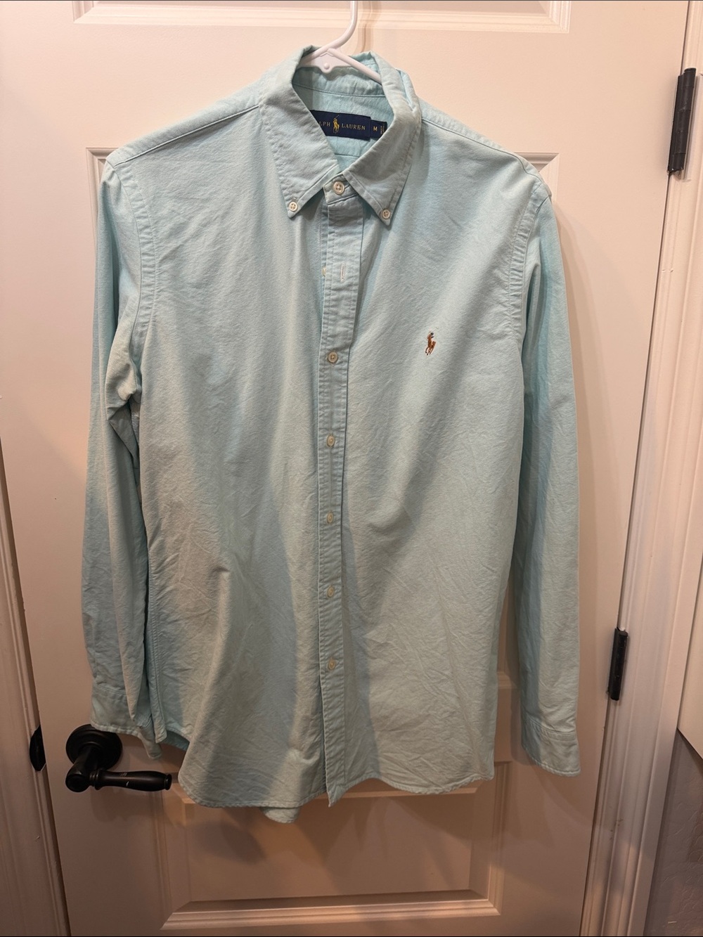 Ralph Lauren Pale Blue Button-Down Oxford Shirt with Polo Pony